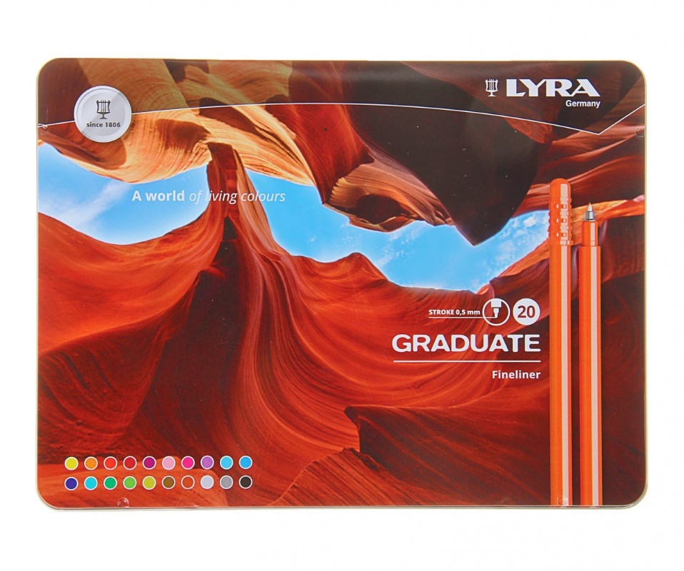 картинка LYRA GRADUATE FINE LINER Цветные линеры 20 цв.