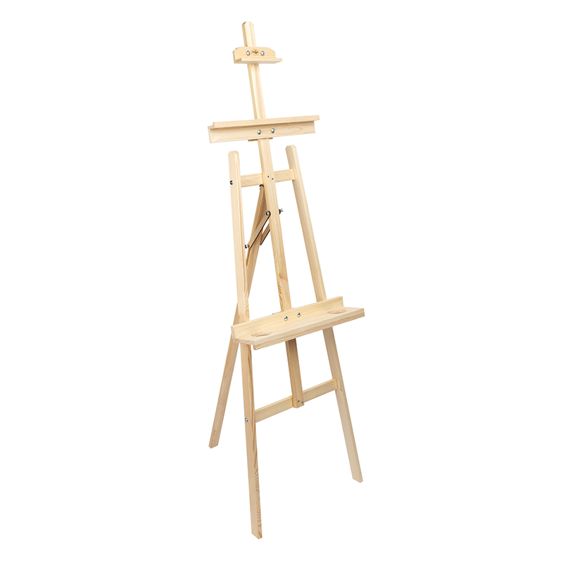 картинка Мольберт напольный Лира с бегунком Гамма "Студия", 53*71*170см, съемная полка, 2 стакана в комплекте