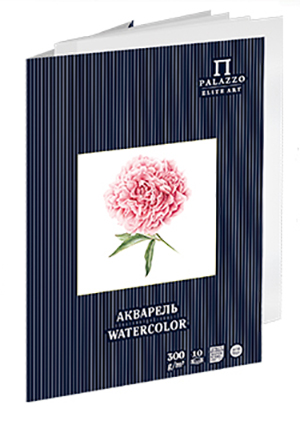 картинка ЛХ Папка для акварели серия (цветы) "Пион" А4, плотность 300г/м2, цвет молочный