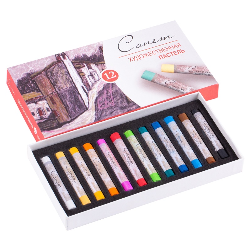 картинка Пастель   художественная 12 цв." Сонет"