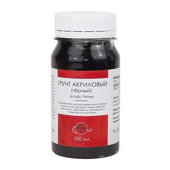 картинка Грунт акриловый черный, 100 мл, Таир
