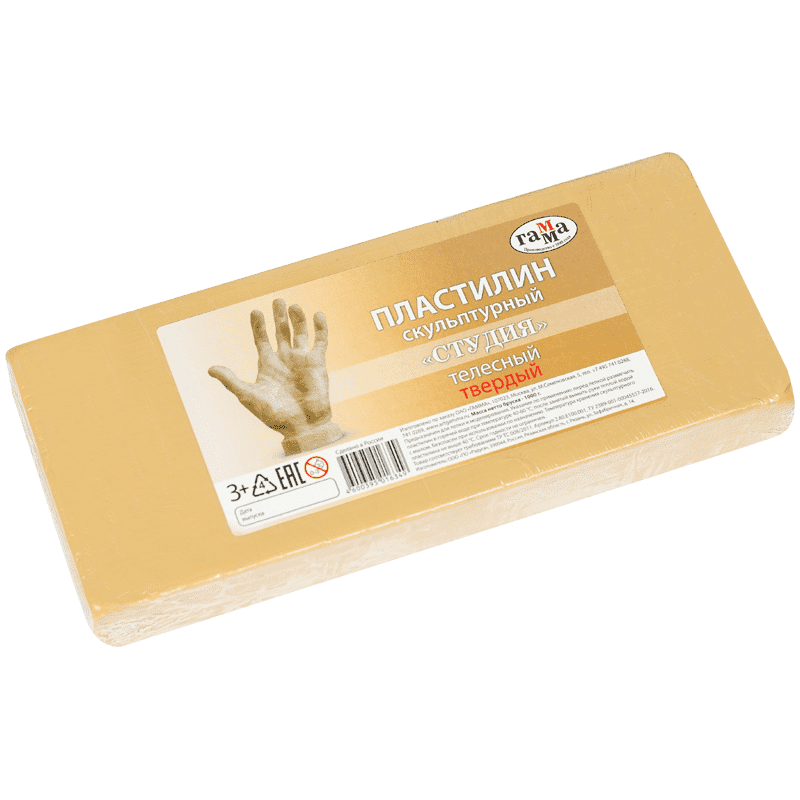 картинка Пластилин скульптурный Телесный 1 кг (Твердый)