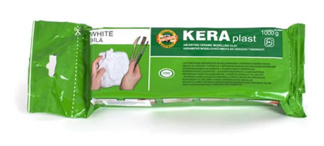 картинка Самозатвердевающая полимерная глина KERAPLAST, белый, 300гр