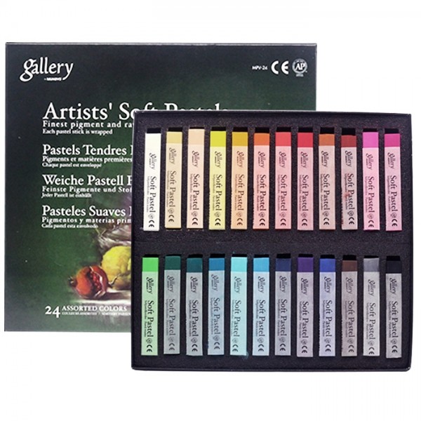 картинка Пастель MUNGYO мягкая проф. 24 цв. квадратная