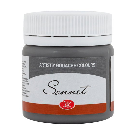 картинка Гуашь художественная Серая, 40 мл "Сонет"