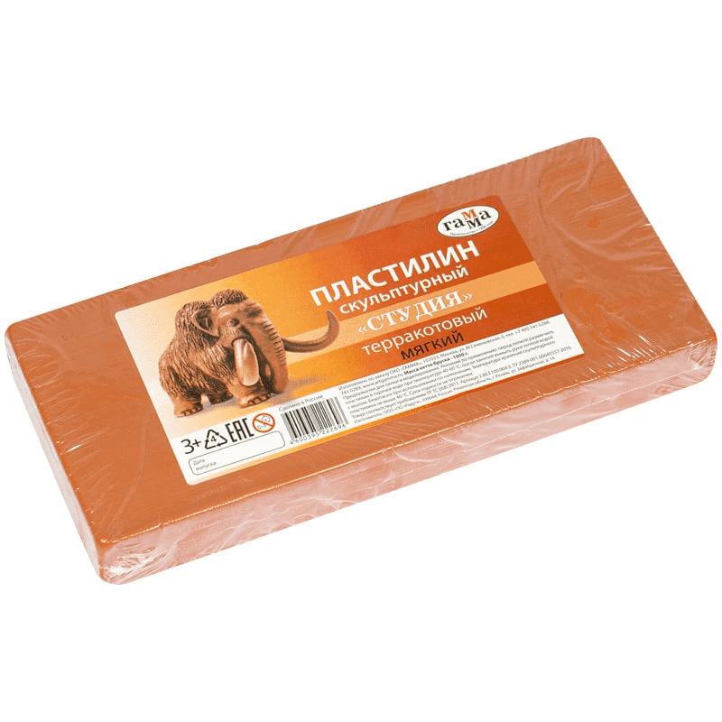 картинка Пластилин скульптурный Терракотовый 1 кг (Мягкий)
