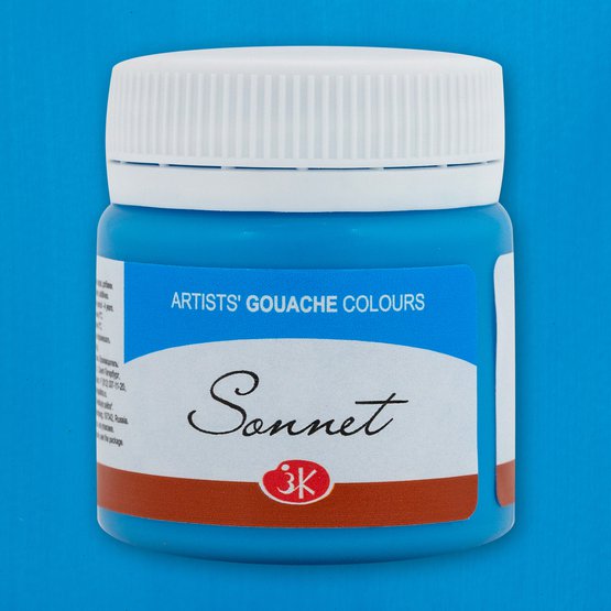 картинка Гуашь художественная Небесно-голубая, 40 мл "Сонет"