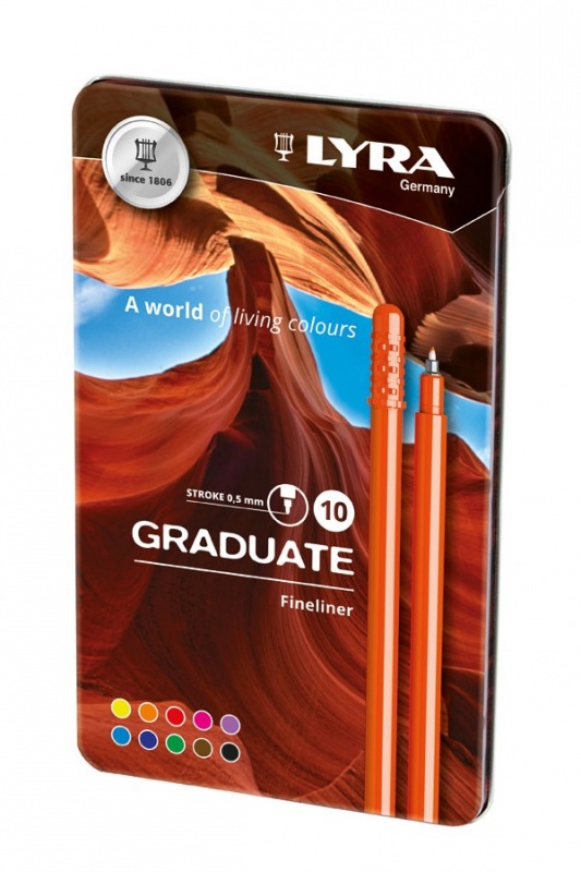 картинка LYRA GRADUATE FINE LINER Цветные линеры 10 цв.