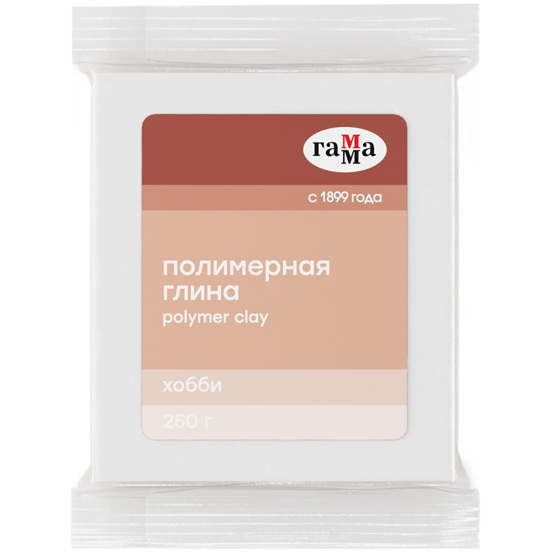 картинка Полимерная глина Гамма "Хобби", прозрачный, 250г