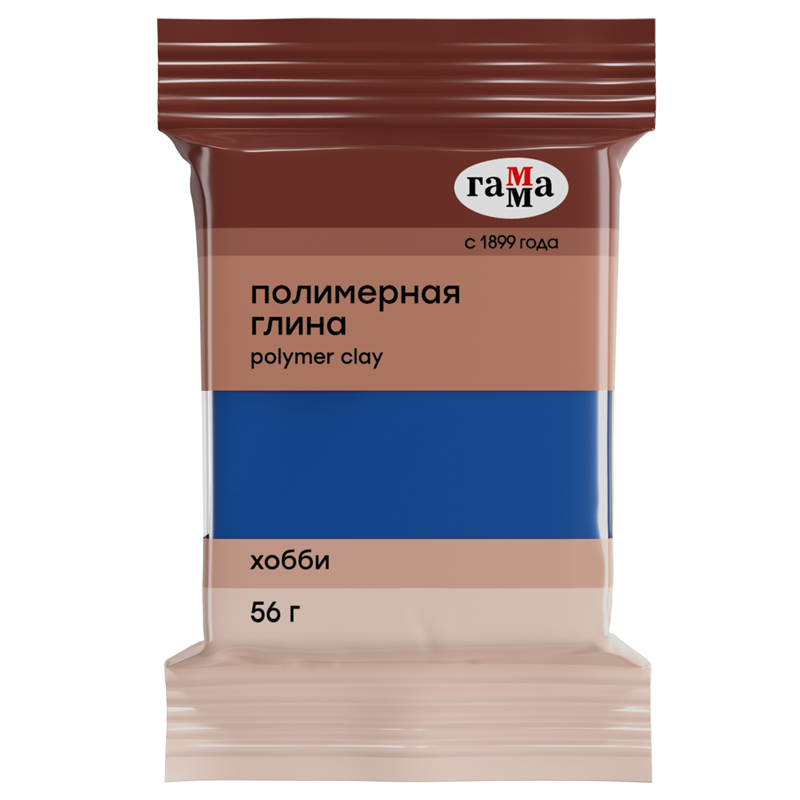 картинка Полимерная глина Гамма "Хобби", синий, 56г
