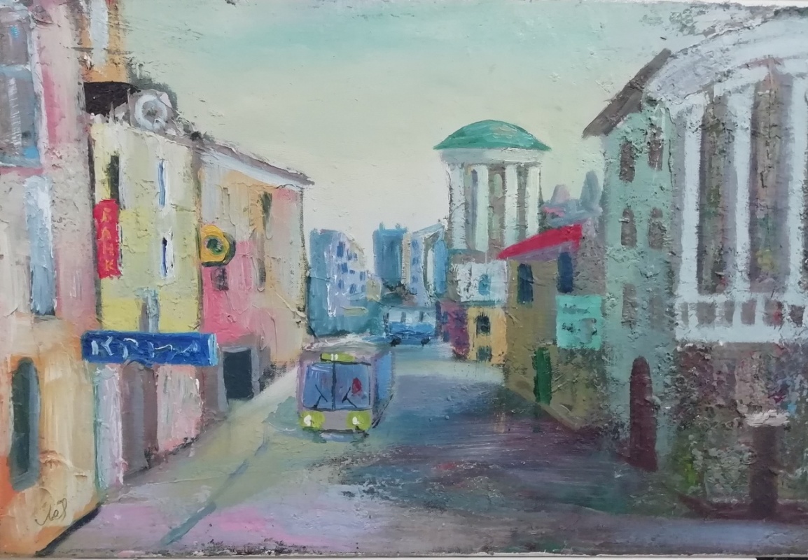 картинка Левитов "Улица", х.м, 60*40