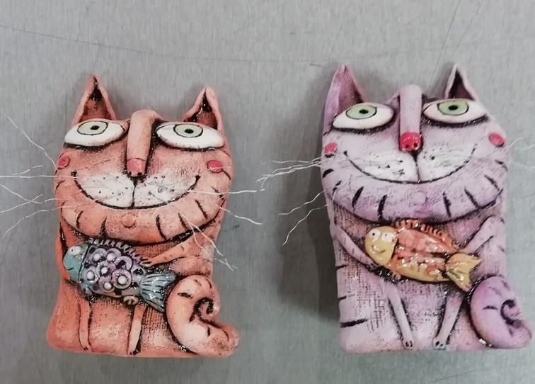 картинка Е. Трифонова  сувенир "Кот с усами"