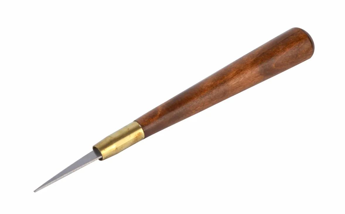 картинка Скульптурный нож DK11442, с обоюдоострым лезвием 30 мм, ручка дерев, Хоббитания