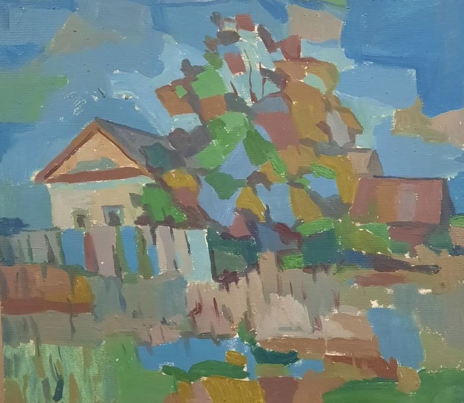 картинка Крицкий А.Т. " Галки " , к.м34*3*,1994