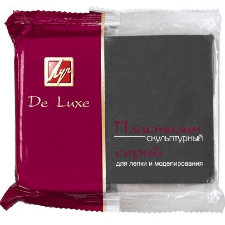 картинка Пластилин скульптурный Серый 300 г, Луч