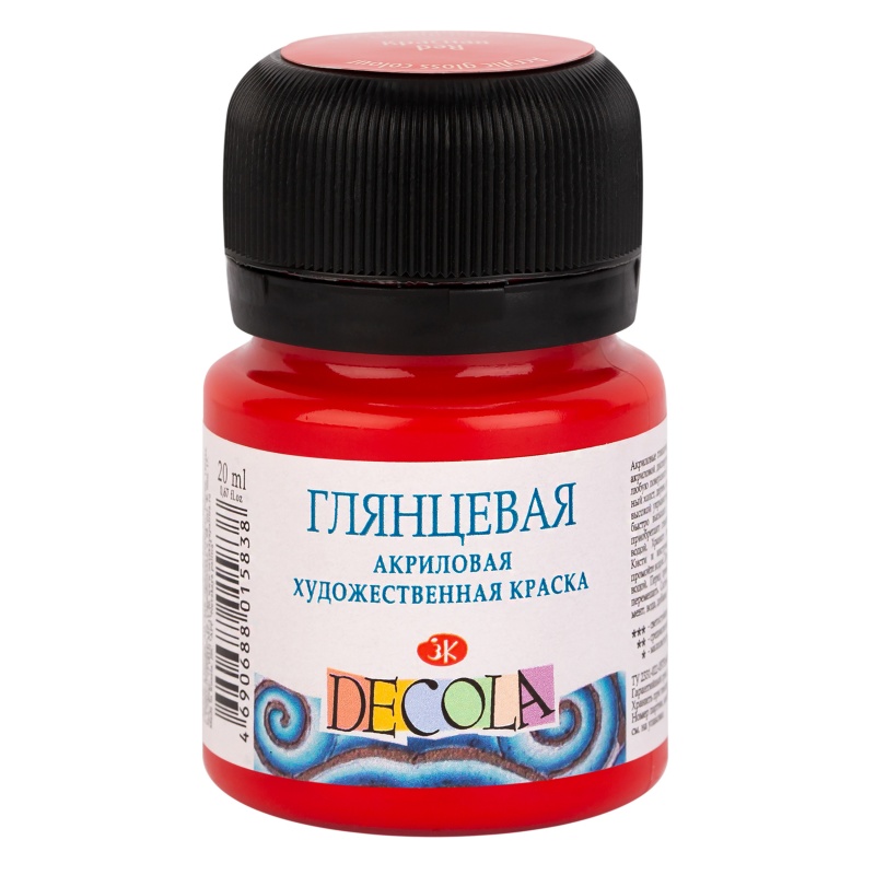 картинка Акрил глянцевый Красная 20мл, "Decola"