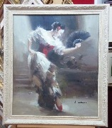 Танец страсти , написанный маслом. Оформлено в светлый багет.