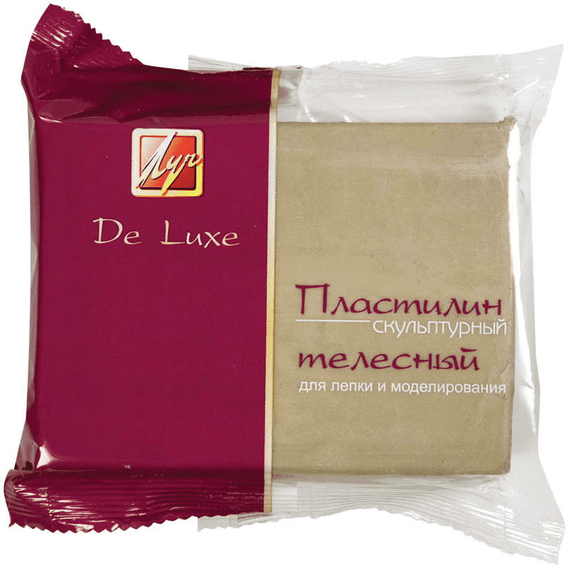 картинка Пластилин скульптурный Телесный 300 г, Луч