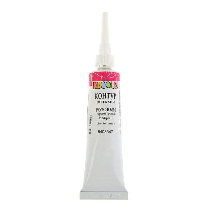 картинка Контур по ткани "Декола" розовый перламутровый