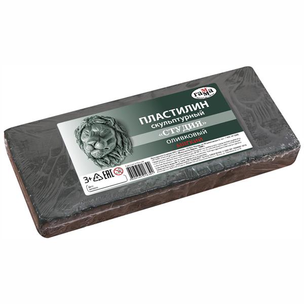 картинка Пластилин скульптурный Оливковый 1 кг (Мягкий)