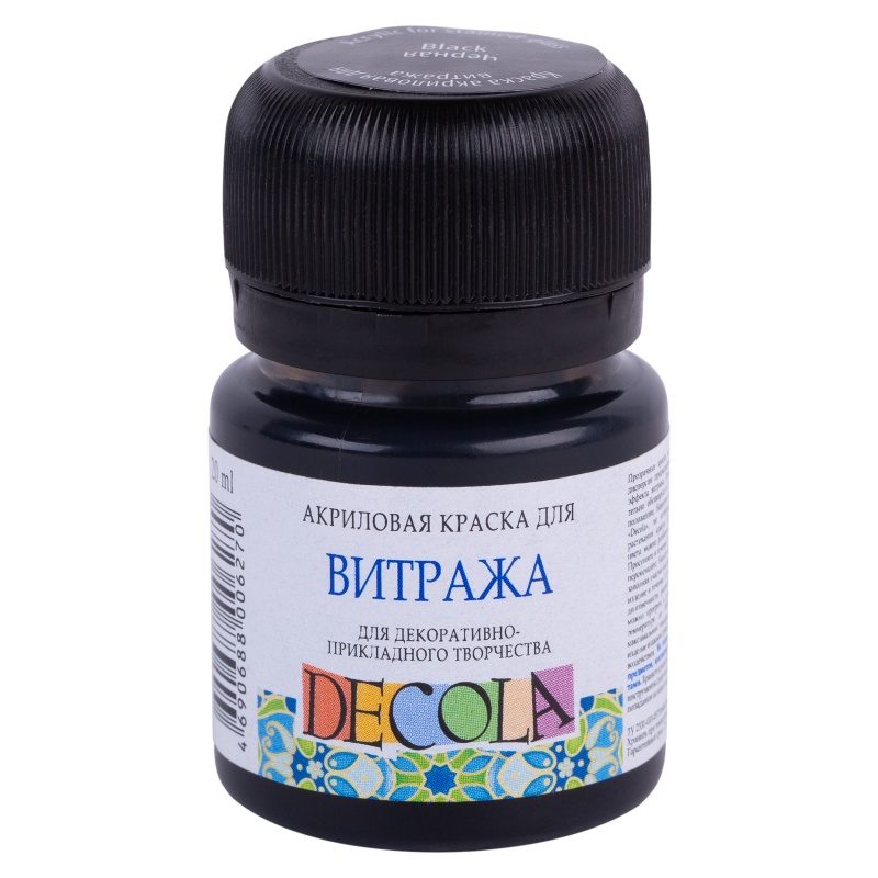 картинка Витраж Декола акрил черная 20мл