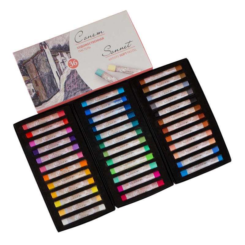 картинка Пастель   художественная 36 цв." Сонет"