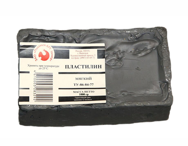 картинка Пластилин 1 кг серый