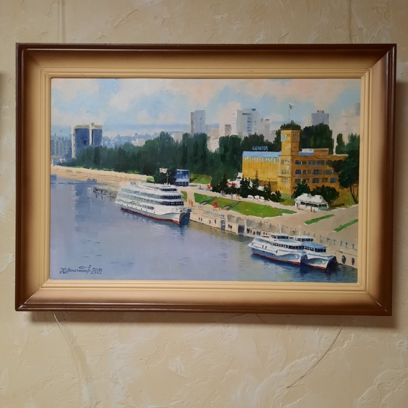 картинка Ю.Лопатников " Набережная Саратова " х.м. 40 * 60, 2023
