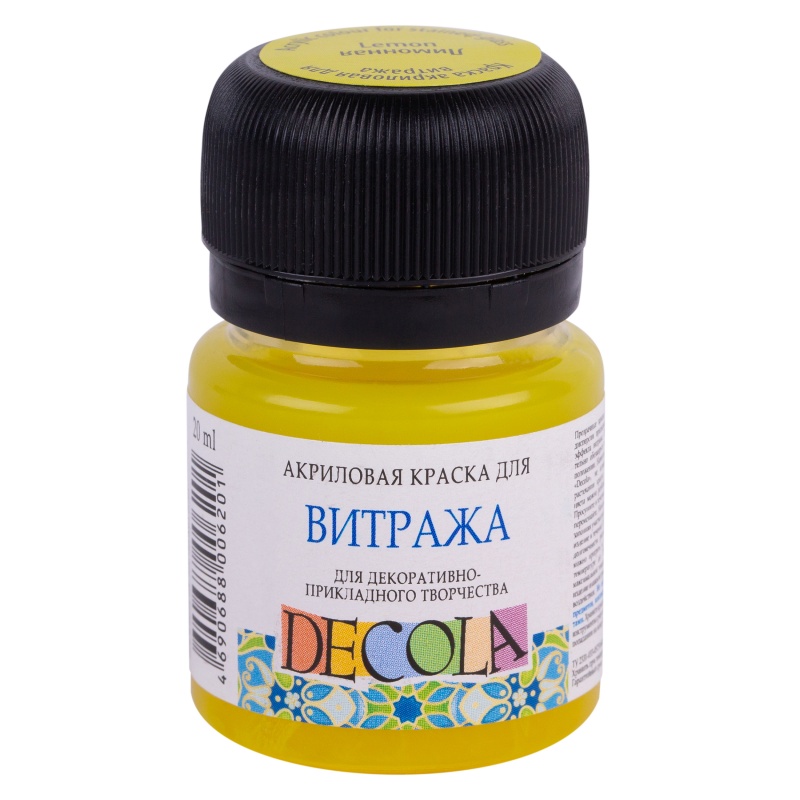 картинка Витраж Декола акрил лимонная 20мл