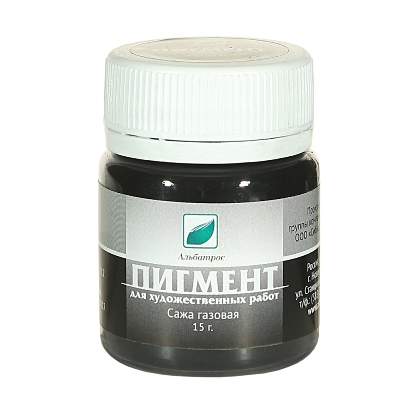 картинка Пигмент Сажа газовая 15 гр Альбатрос