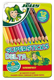 картинка Карандаши цветные треугольные "Supersticks " 12 шт