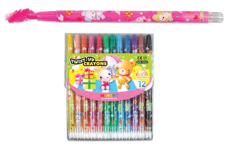 картинка Восковой мелок с выдвижным стержнем 12 шт.