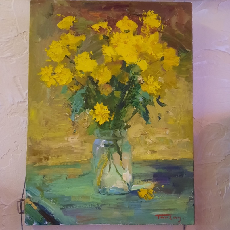 картинка Таалайбек Мусунманкулов " Золотые шары" х.м. 40*29,2018