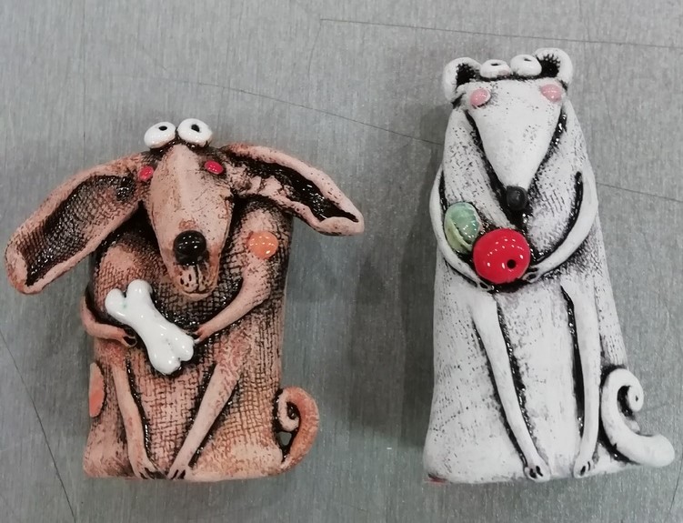 картинка Е. Трифонова  сувенир " Зверюшка средн глазурованная"