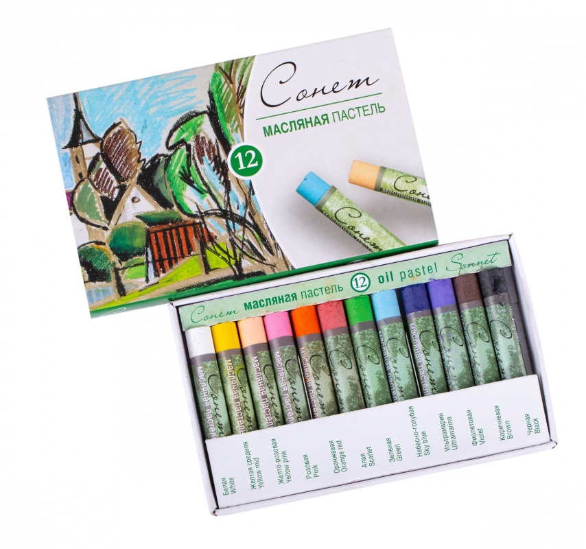 картинка Пастель масл.12 цв." Сонет"