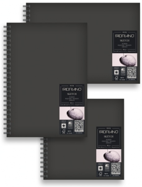 картинка Блокнот для эскизов Fabriano на спирали А5 80л(вертикальный)