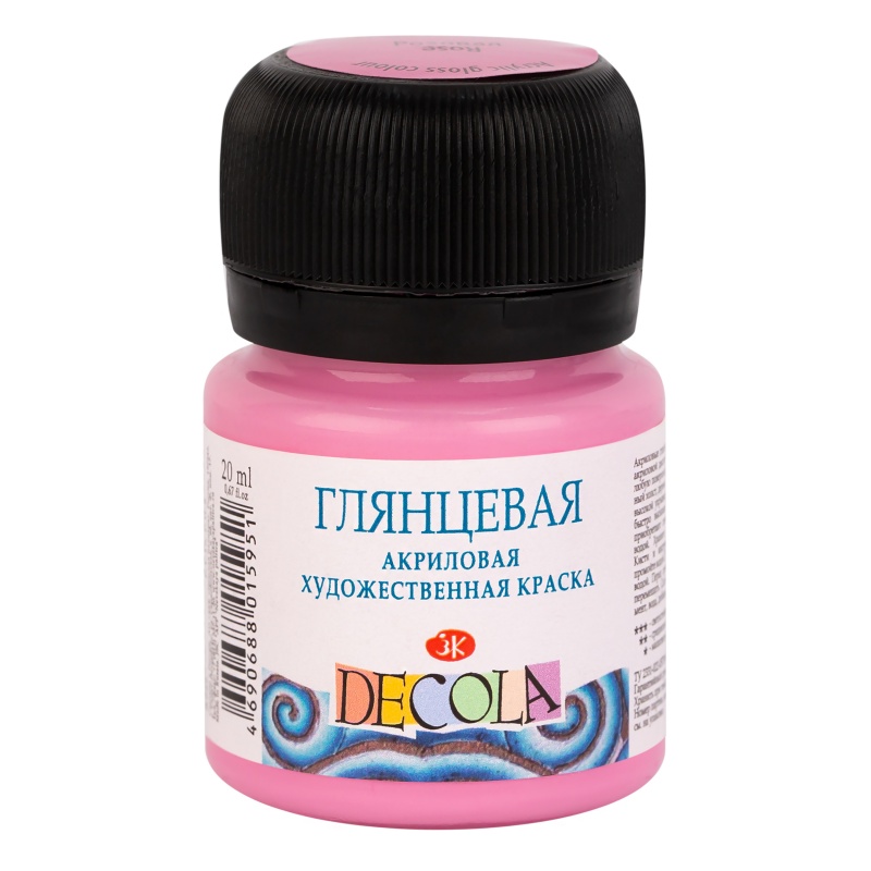 картинка Акрил глянцевый Розовая 20мл, "Decola"