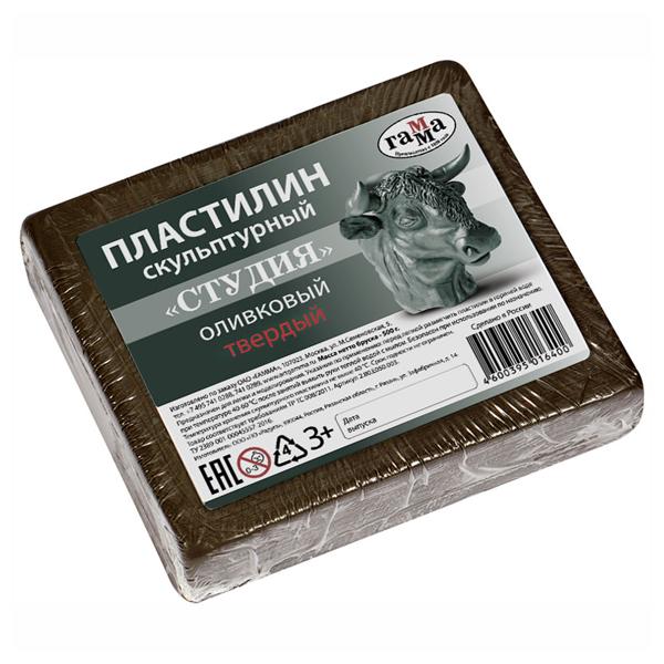 картинка Пластилин скульптурный Оливковый 0,5 кг (Твердый)