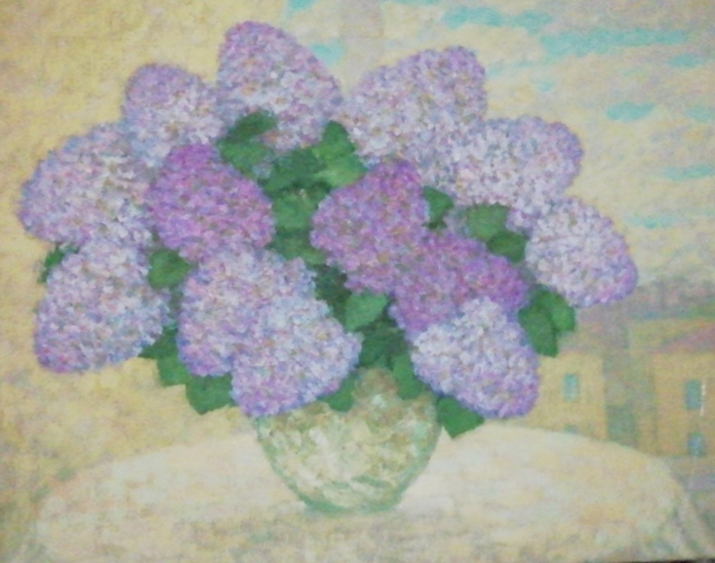 картинка Резаев С.Б. " Сирень " х.м. 58*70  ,2009