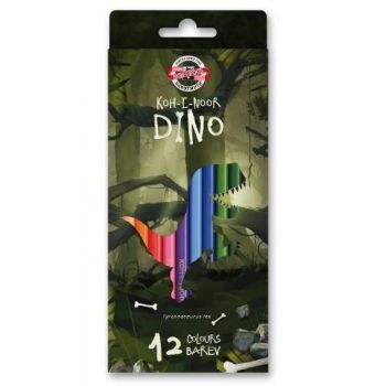 картинка Набор цветных карандашей "Динозавр", 12цв