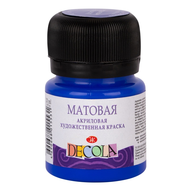 картинка Акрил матовый Ультрамарин 20 мл, "Decola"